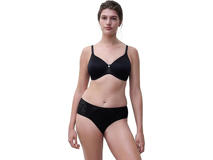 (取寄) シャンテル レディース ノラ フル カバレッジ スペーサー Tシャツ ブラ Chantelle women Norah Full Coverage Spacer T-Shirt Bra Black