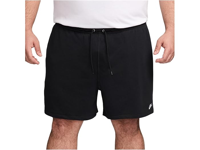 (取寄) ナイキ メンズ クラブ フレンチ テリー フロウ ショーツ Nike men Club French Terry Flow Shorts Black/Black/White