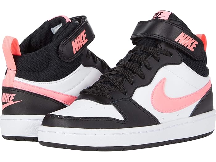 (取寄) ナイキ キッズ ボーイズ コート ボロー ミッド 2 (ビッグ キッド) Nike Kids boys Court Borough Mid 2 (Big Kid) Black/Sunset Pulse/White