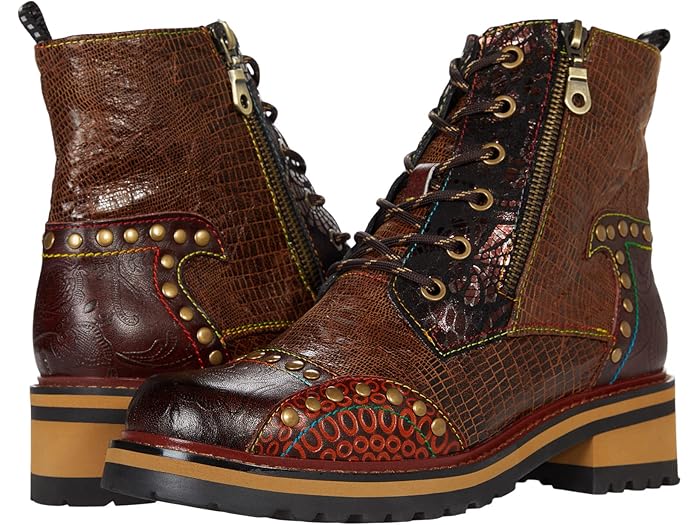 (取寄) ラルティストバイスプリングステップ レディース ラガップ L'Artiste by Spring Step women Rugup Brown Multi