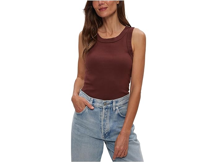 (取寄) マイケル スターズ レディース パロマ ワイド バインディング タンク Michael Stars women Paloma Wide Binding Tank Espresso