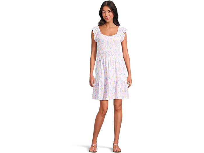 (取寄) リリー ピュリッツァー レディース ジリー スモック ドレス Lilly Pulitzer women Jilly Smocked Dress Multi Summer Serenade