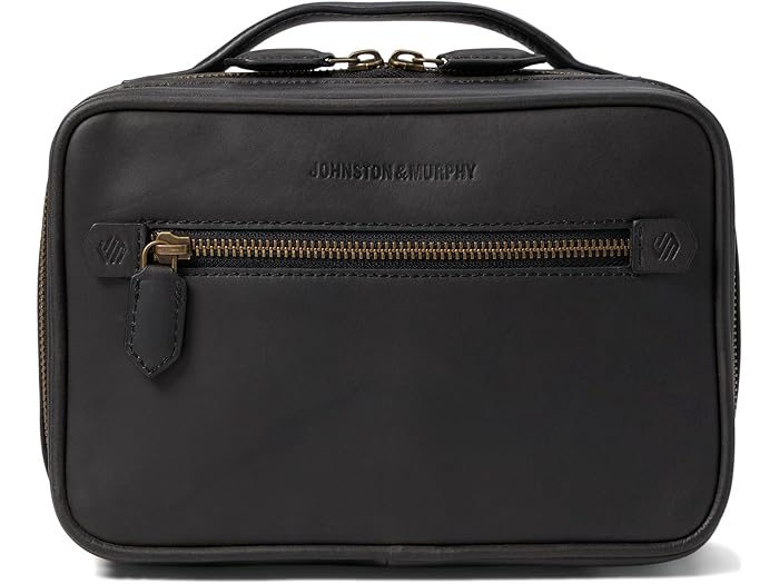 (取寄) ジョンストン&マーフィー ローズ トラベル キット Johnston & Murphy Rhodes Travel Kit Black Full Grain