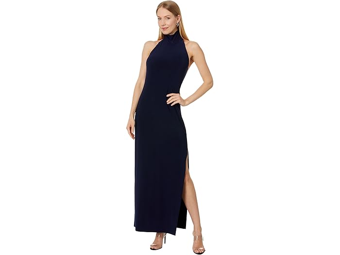 (取寄) ノーマ カマリ レディース ホルター タートル サイド スリット ガウン Norma Kamali women Halter Turtle Side Slit Gown True Navy 35,555円