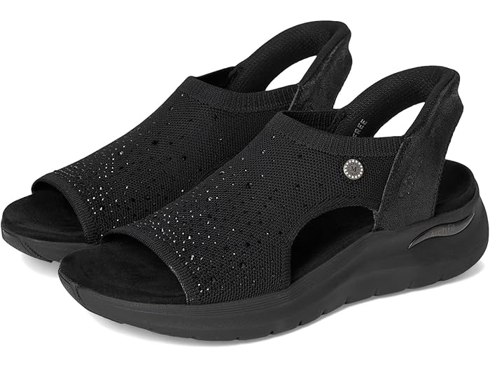 (取寄) スケッチャーズ スニーカー レディース マーサ アーチ フィット 2.0 - スター ダスト SKECHERS women Martha Stewart's Arch Fit 2.0 - Star Dust Black/Black