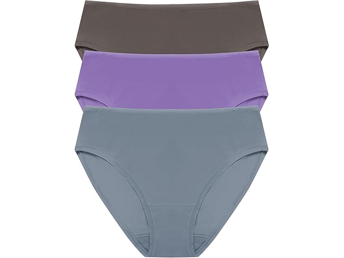 (取寄) ナトリ レディース ブリス ベア コットン ヒップスター 3-パック Natori women Bliss Bare Cotton Hipster 3-Pack Country Blue/Violet Blue/Chrome