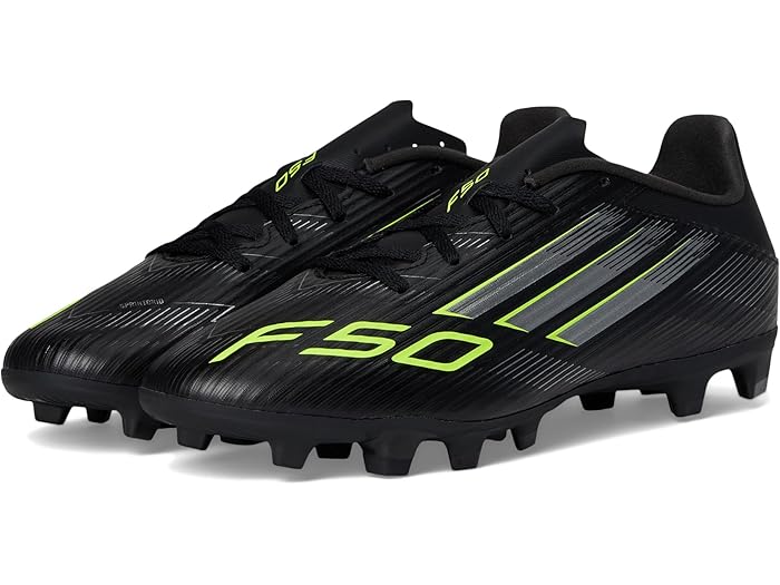 (取寄) アディダス クラブ グランド サッカー クリーツ adidas F50 Club Firm/Multi Ground Soccer Cleats Black/Iron Metallic/Lucid Lemon