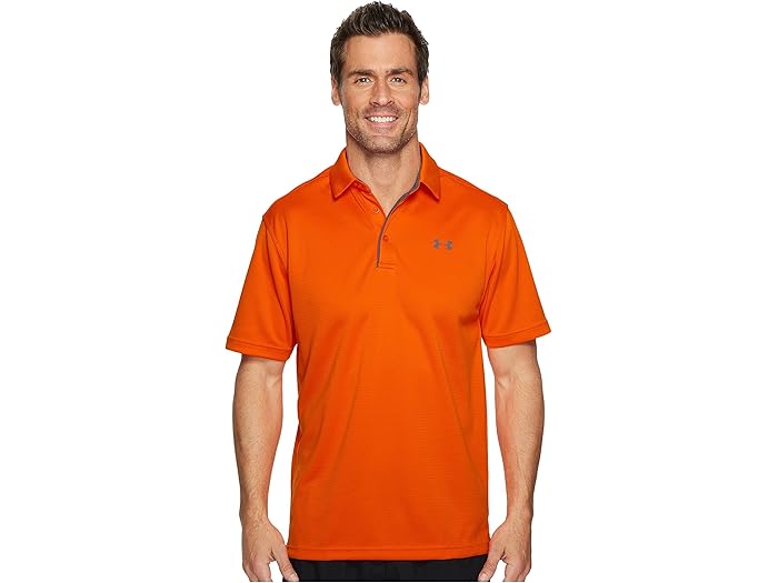 (取寄) アンダーアーマー ゴルフ メンズ テック ポロ Under Armour Golf men Tech Polo Team Orange/Graphite/Graphite