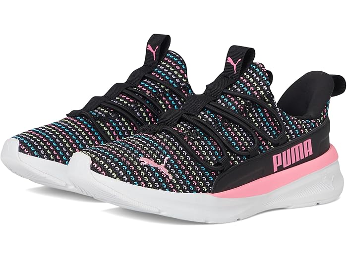 (取寄) プーマ キッズ キッズ ソフトライド ワン4オール スリッポン シューズ (ビッグ キッド) PUMA Kids kids Softride One4All Slip-On Shoes (Big Kid) Black/Fast Pink