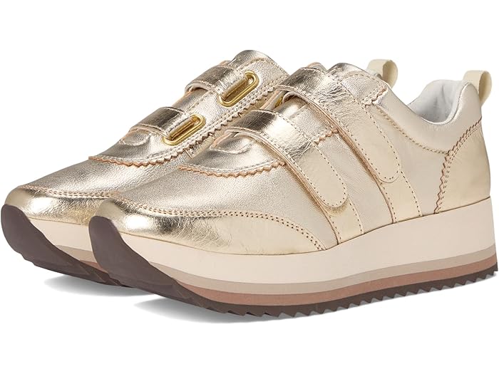 (取寄) ジョンストン&マーフィー レディース グレイシー ダブル ストラップ スニーカー Johnston & Murphy women Gracie Double Strap Sneakers Gold Metallic