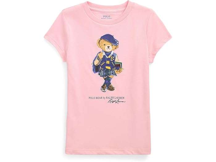 (取寄) ラルフローレン キッズ ガールズ ポロ ベアー コットン ジャージ ティー (トドラー/リトル キッド) Polo Ralph Lauren Kids girls Polo Bear Cotton Jersey Tee (Toddler/Little Kid) Hint Of Pink