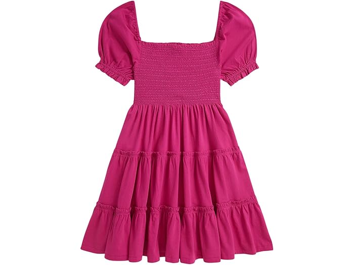 (取寄) ラルフローレン キッズ ガールズ スモック コットン ジャージ ドレス (ビッグ キッド) Polo Ralph Lauren Kids girls Smocked Cotton Jersey Dress (Big Kid) Preppy Pink