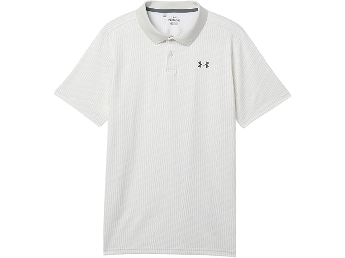 (取寄) アンダーアーマー キッズ ボーイズ マッチプレー プリンテッド ゴルフ ポロ Under Armour Kids boys Matchplay Printed Golf Polo Summit White/White/Pitch Gray