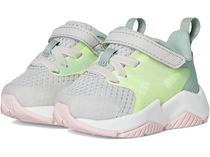 (取寄) ニューバランス キッズ キッズ レイヴ ラン V2 バンジー レース ウィズ トップ ストラップ (インファント/トドラー) New Balance Kids kids Rave Run v2 Bungee Lace with Top Strap (Infant/Toddler) Grey Matter/Mint Flash/Mosaic Green