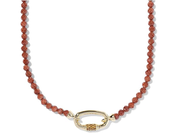 (取寄) ケンドラスコット レディース エメリー ビーデッド ストランド ネックレス Kendra Scott women Emery Beaded Strand Necklace Gold Orange Goldstone