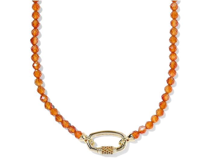 (取寄) ケンドラスコット レディース エメリー ビーデッド ストランド ネックレス Kendra Scott women Emery Beaded Strand Necklace Gold Orange Agate