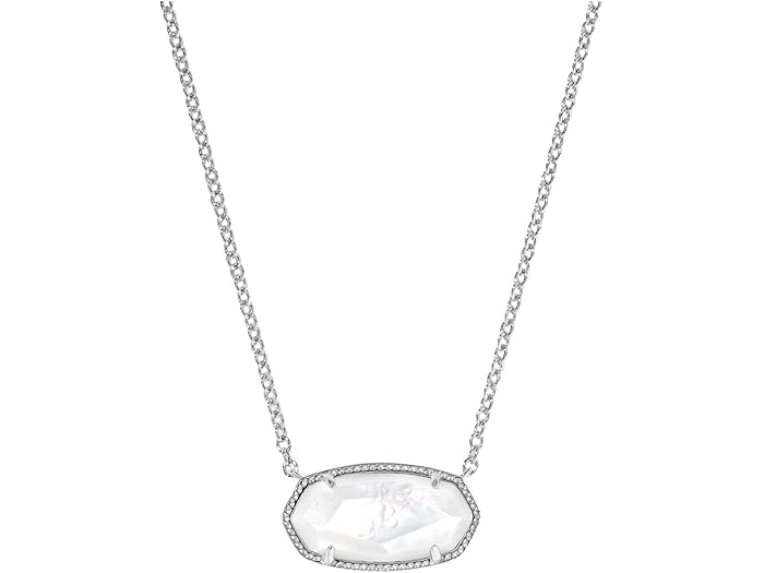 (取寄) ケンドラスコット レディース イライザ ステイトメント ショート ペンダント ネックレス Kendra Scott women Elisa Statement Short Pendant Necklace Silver Ivory Mother Of Pearl