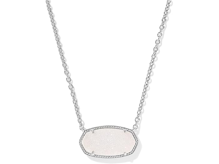 (取寄) ケンドラスコット レディース イライザ ステイトメント ショート ペンダント ネックレス Kendra Scott women Elisa Statement Short Pendant Necklace Silver Iridescent Drusy 20,907円