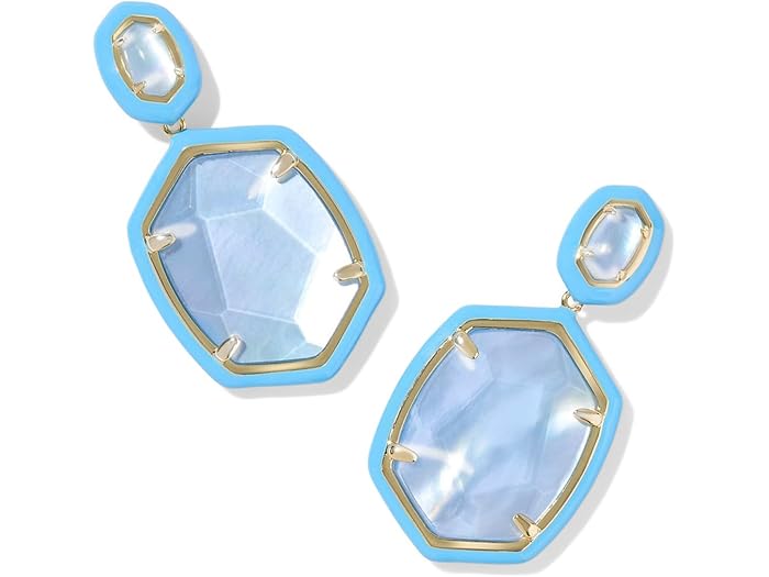 (取寄) ケンドラスコット レディース ダフネ エナメル フレーム ドロップ イヤリングス Kendra Scott women Daphne Enamel Frame Drop Earrings Periwinkle Illusion