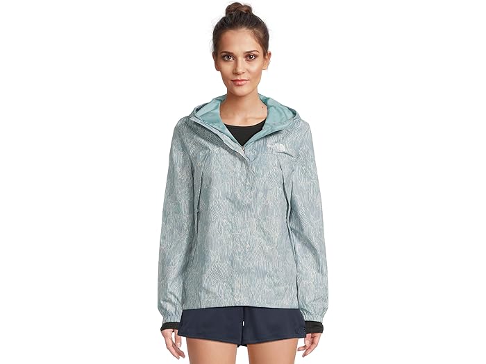 (取寄) ノースフェイス レディース アントラ レイン The North Face women Antora Rain Jacket―Print Blue Eclipse Regenerative Ink Print