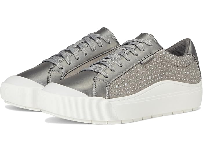 (取寄) ドクターショール レディース タイム オフ レース-アップ シューズ Dr. Scholl's women Time Off Lace-Up Shoes Pewter Metallic Pearls