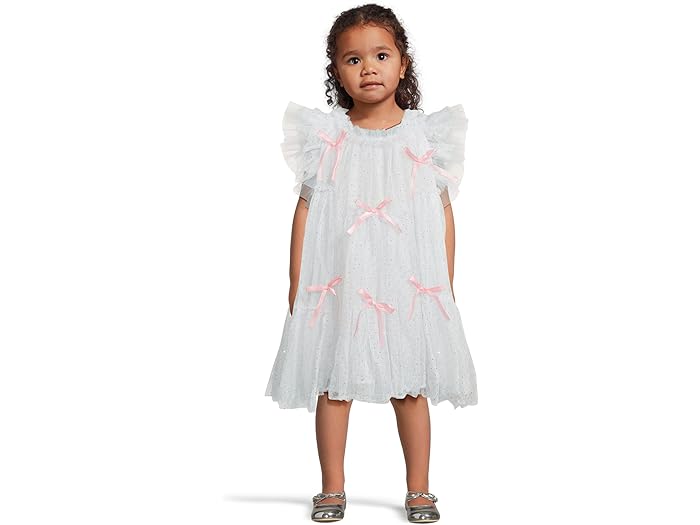 (取寄) ガールズ ジョリー ボウ シマー ドレス (トドラー/リトル キッド/ビッグ キッド) Lola and The Boys girls Jolie Bow Shimmer Dress (Toddler/Little Kid/Big Kid) White