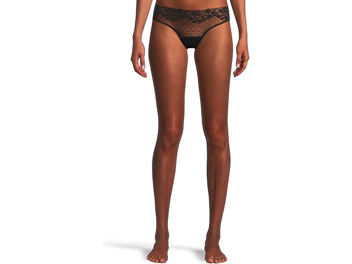 (取寄) コマンドー レディース ダブル テイク レース トング Commando women Double Take Lace Thong Black