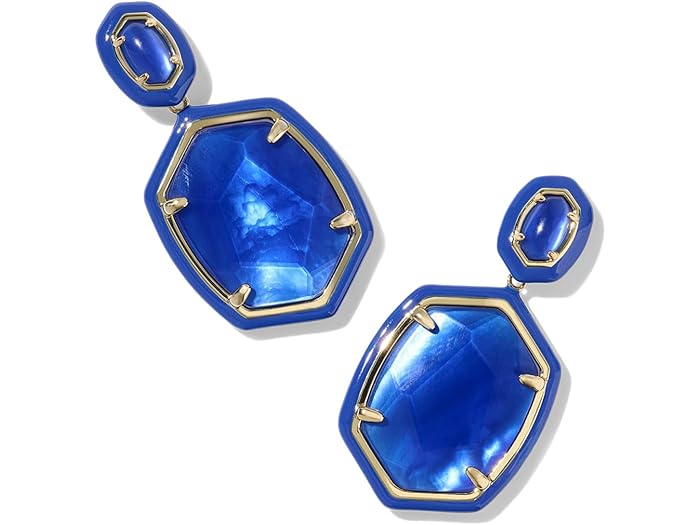 (取寄) ケンドラスコット レディース ダフネ エナメル フレーム ドロップ イヤリングス Kendra Scott women Daphne Enamel Frame Drop Earrings Cobalt Blue Illusion