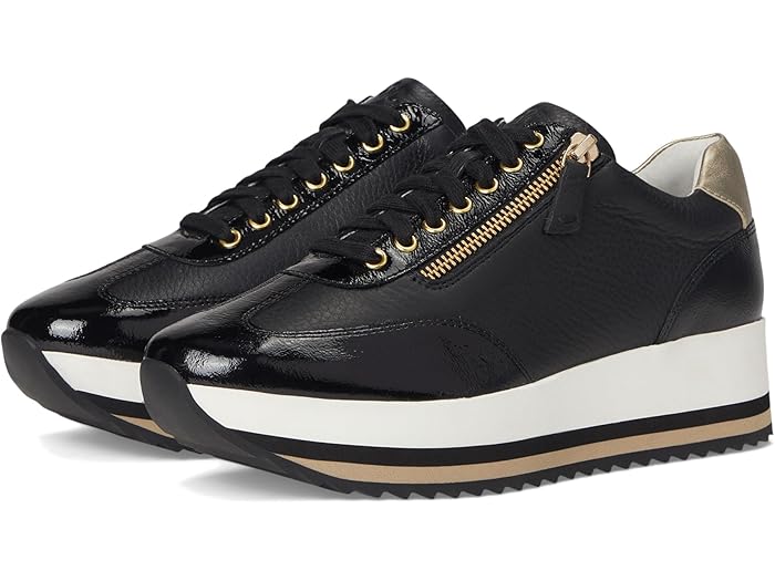 (取寄) ジョンストン&マーフィー レディース グレイシー サイド-ジップ レース-アップ Johnston & Murphy women Gracie Side-Zip Lace-Up Black