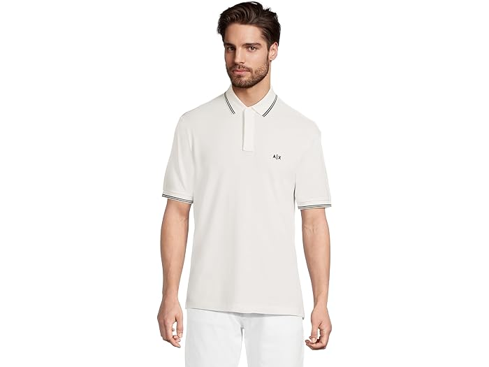 (取寄) アルマーニエクスチェンジ メンズ エッセンシャル ロゴ ポロ Armani Exchange men Essential Logo Polo Off White
