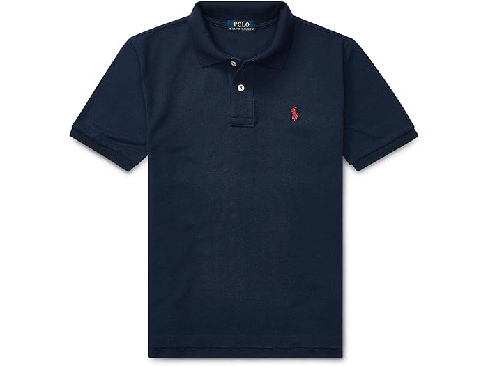 (取寄) ラルフローレン キッズ ボーイズ コットン メッシュ ポロ シャツ (ビッグ キッズ) Polo Ralph Lauren Kids boys Cotton Mesh Polo Shirt (Big Kids) Refined Navy