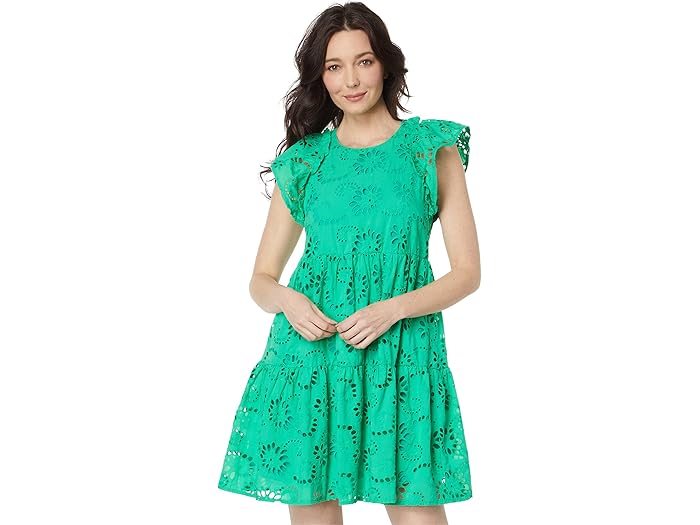 (取寄) マギー ロンドン レディース アイレット ミニ ドレス Maggy London women Eyelet Mini Dress Deep Mint