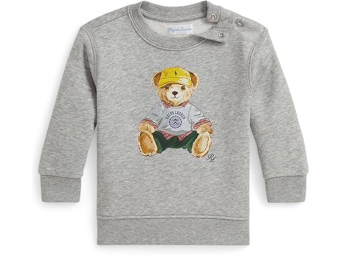 (取寄) ラルフローレン キッズ ボーイズ ポロ ベアー フリース スウェットシャツ (インファント) Polo Ralph Lauren Kids boys Polo Bear Fleece Sweatshirt (Infant) Light Grey Heather