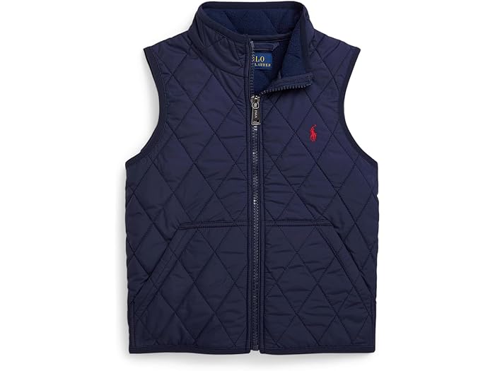 (取寄) ラルフローレン キッズ ボーイズ フリースラインド キルテッド ベスト (トドラー/リトル キッド) Polo Ralph Lauren Kids boys Fleece-Lined Quilted Vest (Toddler/Little Kid) Newport Navy