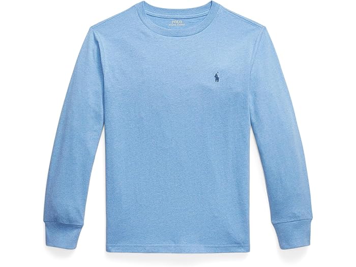 (取寄) ラルフローレン キッズ メンズ コットン ジャージ ロング スリーブ ティー (ビッグ キッド) Polo Ralph Lauren Kids men Cotton Jersey Long Sleeve Tee (Big Kid) Soft Royal Heather