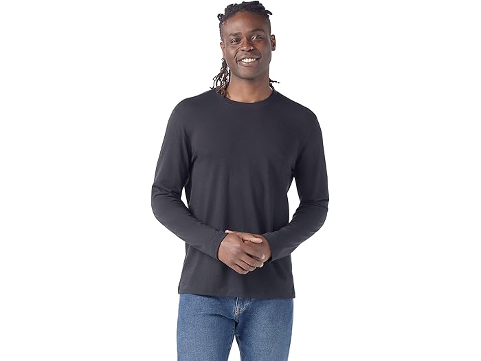 (取寄) スマートウール メンズ パーフェクト クルー ロング スリーブ ティー Smartwool men Perfect Crew Long Sleeve Tee Black