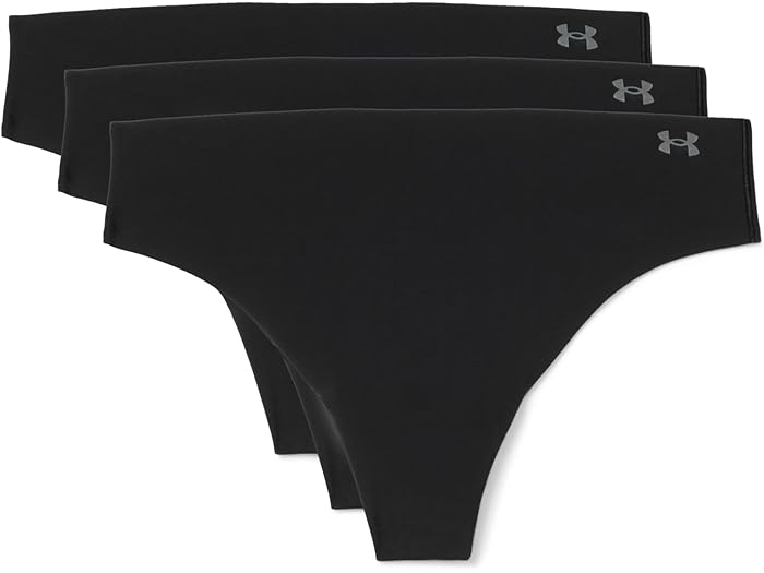 (取寄) アンダーアーマー レディース シームレス トング - 3 PK ソリッド Under Armour women Seamless Thong - 3 PK Solid Black