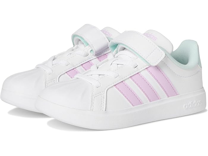 (取寄) アディダス キッズ キッズ エラスティック レース シューズ (リトル キッド) adidas Kids kids Streetalk Elastic Lace Shoes (Little Kid) White/Bliss Lilac/Halo Mint