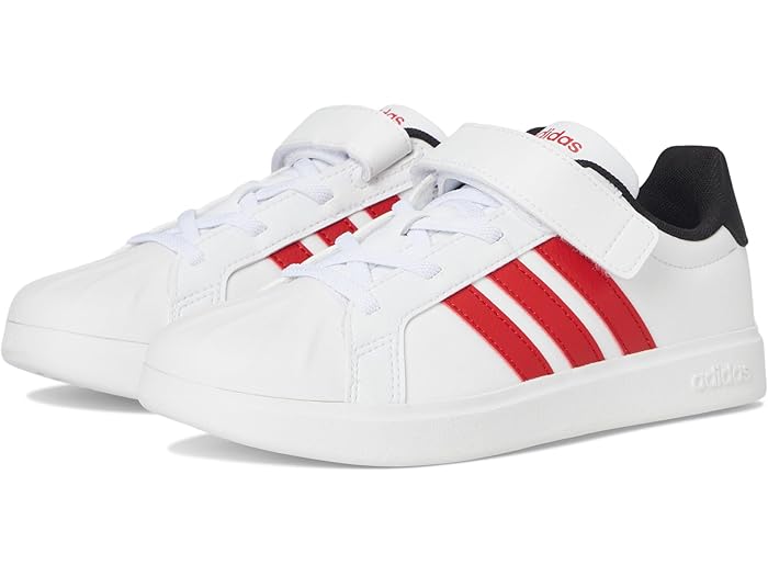 (取寄) アディダス キッズ キッズ エラスティック レース シューズ (リトル キッド) adidas Kids kids Streetalk Elastic Lace Shoes (Little Kid) White/Better Scarlet/Black