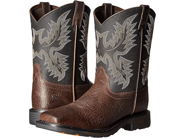 (取寄) アリアット キッズ キッズ ワークホッグ ワイド スクエア トゥ (トドラー/リトル キッド/ビッグ キッド) Ariat Kids kids Workhog Wide Square Toe (Toddler/Little Kid/Big Kid) Bruin Brown/Black