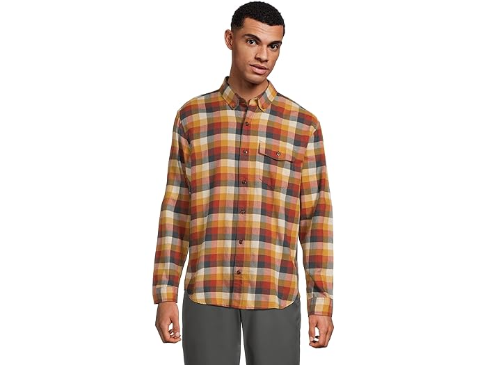 (取寄) エルエルビーン メンズ ブラッシュ ジャスプ ツイル シャツ プレイド トラディショナル アンタックド フィット L.L.Bean men Brushed Jaspe Twill Shirt Plaid Traditional Untucked Fit Light Mahogany