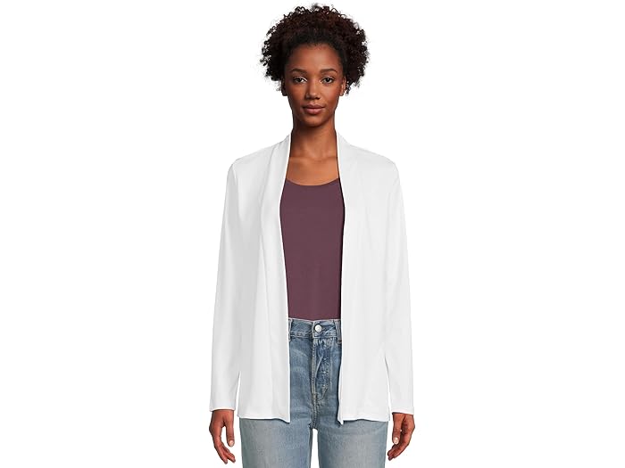 (取寄) エルエルビーン レディース ピマ コットン オープン カーディガン ウィズ ポケッツ L.L.Bean women Pima Cotton Open Cardigan With Pockets White