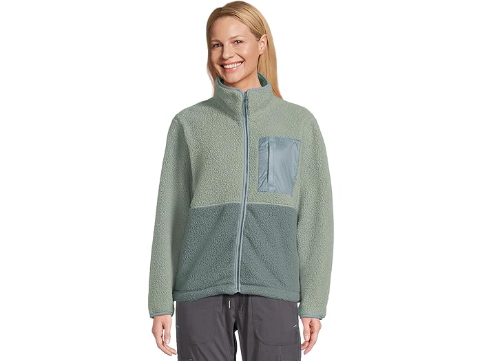 (取寄) エルエルビーン レディース マウンテンサイド フリース ジャケット カラーブロック L.L.Bean women Mountainside Fleece Jacket Color-Block Faded Sage/Balsam
