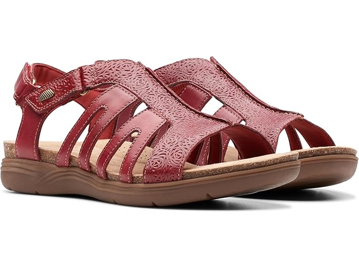 (取寄) クラークス レディース エイプル ベル Clarks women April Belle Red Leather