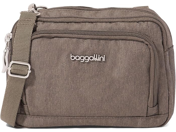 (取寄) バッガリーニ レディース トライフェクタ Rfid ウォレット クロスボディ Baggallini women Trifecta Rfid Wallet Crossbody Dark Umber Heritage