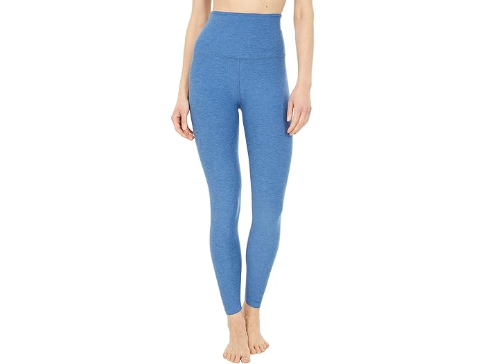 (取寄) ビヨンドヨガ レディース スペースダイ コート イン ザ ミディ ハイウエスト レギンス Beyond Yoga women Spacedye Caught In The Midi High-Waisted Legging Washed Denim