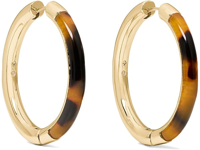 (取寄) ケイトスペード レディース ボールド スモール フープス Kate Spade New York women Bold Small Hoops Tortoise 1