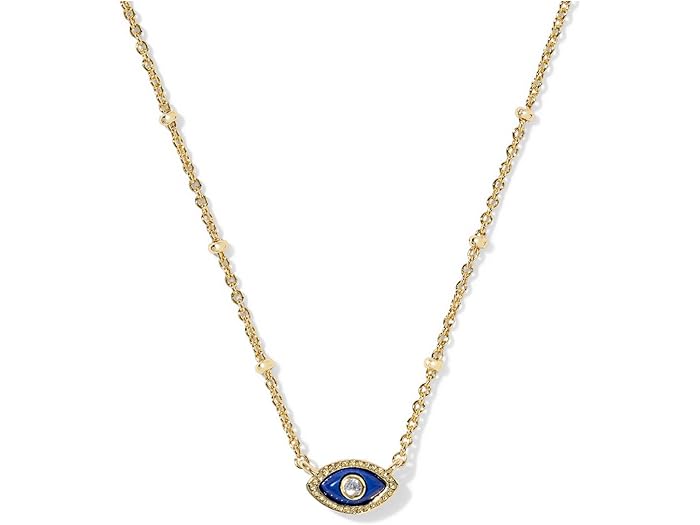 (取寄) ケンドラスコット レディース ミニ アイ ショート ペンダント ネックレス Kendra Scott women Mini Eye Short Pendant Necklace Gold Dark Blue Magnesite