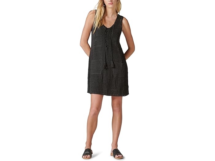 (取寄) ラッキーブランド レディース クローシェ バハ チュニック ドレス Lucky Brand women Crochet Baja Tunic Dress Meteorite
