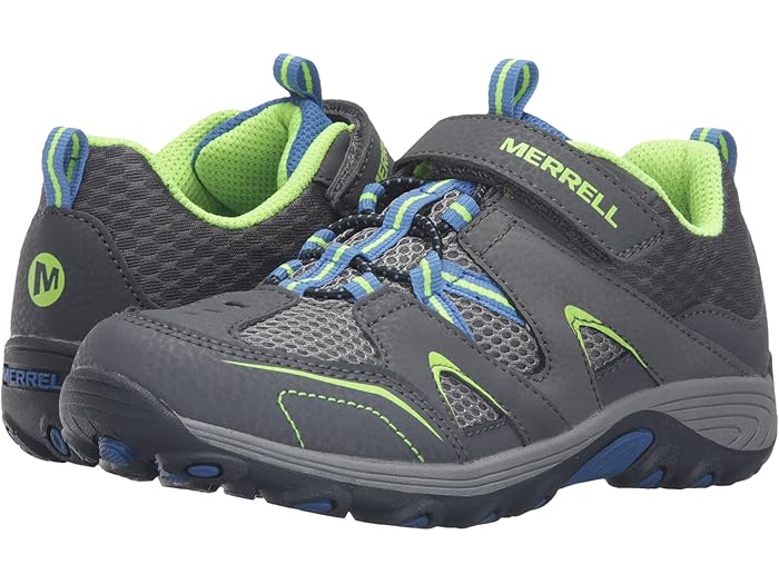 (取寄) メレル キッズ キッズ トレイル チェイサー (リトル キッド/ビッグ キッド) Merrell Kids kids Trail Chaser (Little Kid/Big Kid) Grey/Blue/Citron Suede/Mesh